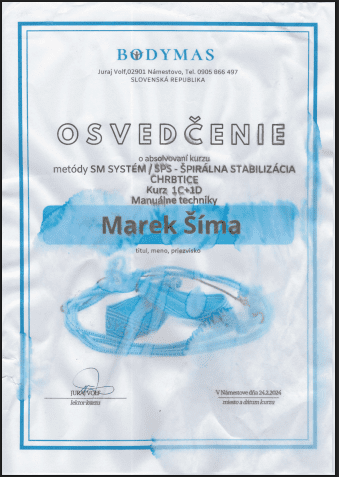 Certifikát SM systém 1C+1D – nadstavbové školenie v metodike SM systému