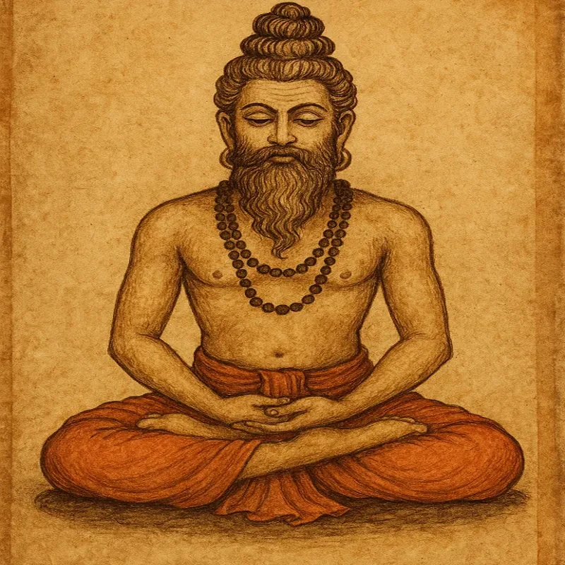 Patanjali v lotosovom sede