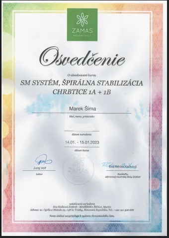 vzdelávanie v metodike cvičení pre zdravú chrbticu